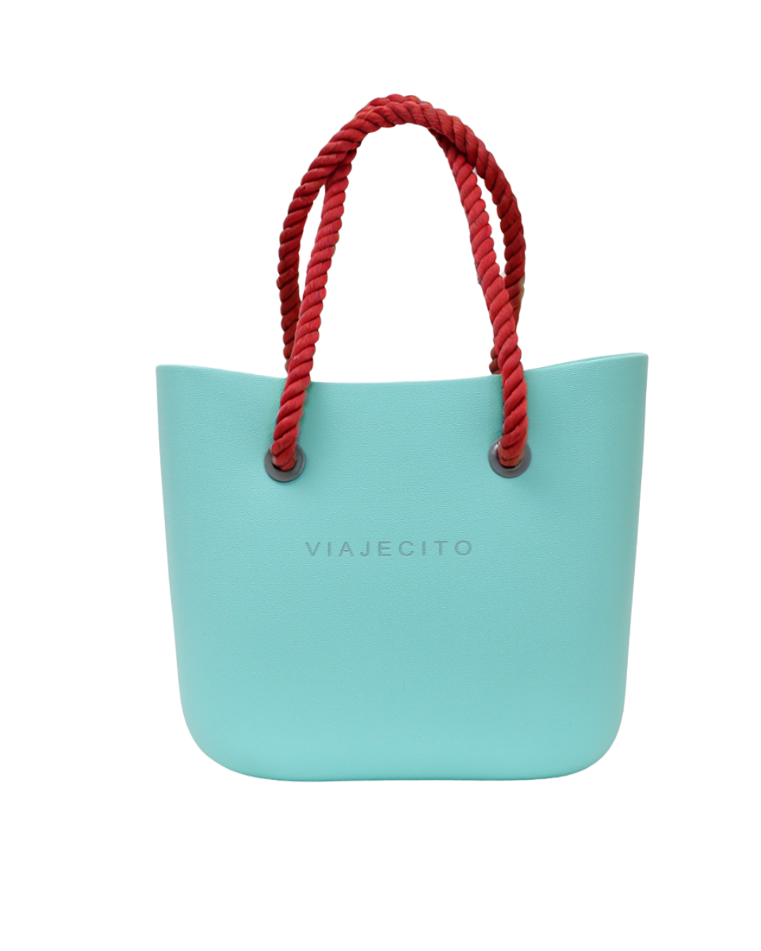 Midi Beach Tote Set Mint with Natural Lining